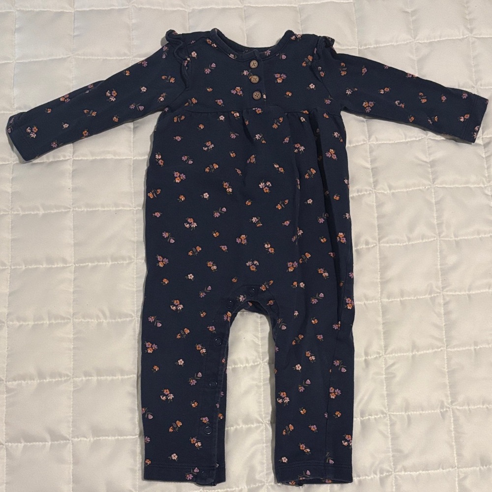 Carter's Navy Floral Bodysuit